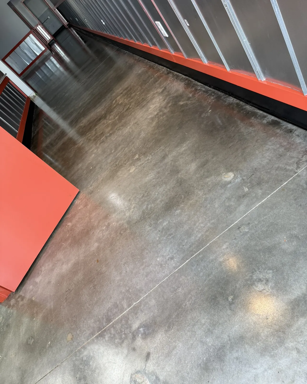 Polished concrete floor in a gym